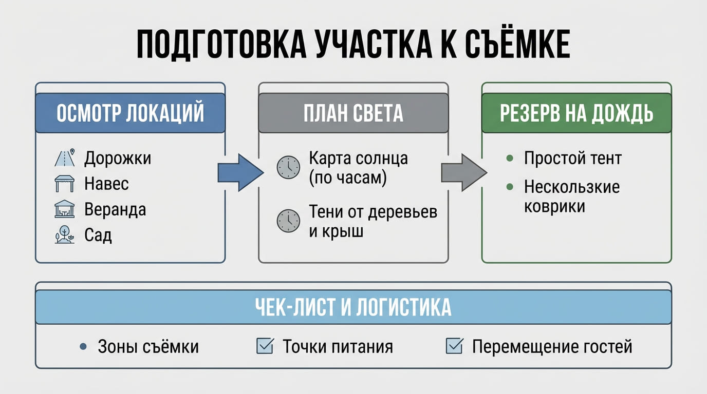 подготовка к сьемке